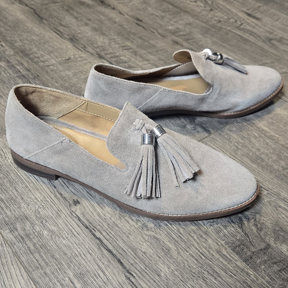 Franco Sarto Women's Beige Suede Tassel Classic Loafers Size 8.5 - Picture 4 of 7